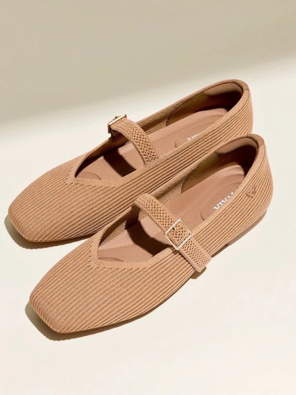VIVAIA Margot Mary Jane Flats in Brown